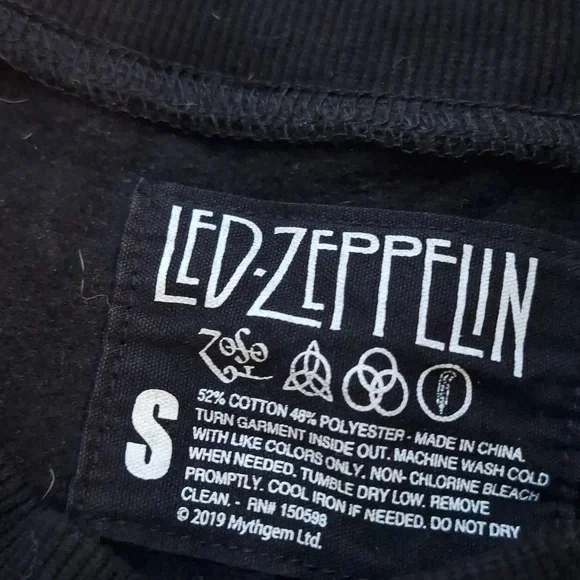 Led Zeppelin Black Graphic Sweatshirt - Picture 2 of 2